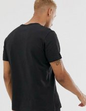Champion Klasik Logo İşleme Unisex Tişört Siyah - 4