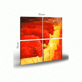 Chain Gang 4 Parça Kanvas Tablo 70X70 Cm - 4