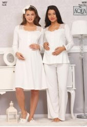 Aqua 16057 Uzun Kol Gecelik - 1