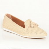 Marine Shoes G102 Bej Deri Günlük Comfort Babet - 2