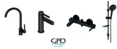 Gpd Gildo Siyah Armatür Musluk Batarya Banyo Seti MLB165-S MBB165-S MTE165-S DST57-S thumbnail 2