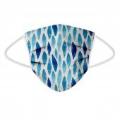 SQUAMA BLUE DESEN 3 KATLI MELTBLOWN FİLTRELİ BEZ MASKE - 1
