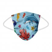 HAPPY OCEAN DESEN 3 KATLI MELTBLOWN FİLTRELİ BEZ MASKE - 1