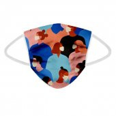 PEOPLES DESEN 3 KATLI MELTBLOWN FİLTRELİ BEZ MASKE - 1