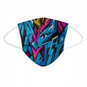 ABSTRACT DESEN 3 KATLI MELTBLOWN FİLTRELİ BEZ MASKE - 1