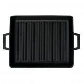 Lava Döküm Izgara Tava Metal Kulplu 26cmx32cm - 2