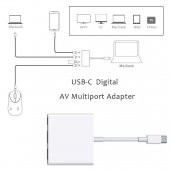 Macbook Type-C to HDMI Dönüştürücü Kablo Multiport - 4