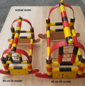 DEKORATİF BEŞİK AHŞAP OYUNCAK BEBEK BEŞİĞİ KÜÇÜK 30 X 25 X 25 CM - 2