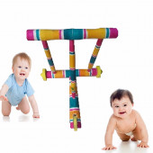 AHŞAP YÜRÜTEÇ ÇIKRIK DOĞAL EL İŞÇİLİĞİ RENKLİ BEBEK YÜRÜTECİ - 1