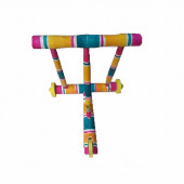 AHŞAP YÜRÜTEÇ ÇIKRIK DOĞAL EL İŞÇİLİĞİ RENKLİ BEBEK YÜRÜTECİ - 2