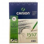 Canson Teknik Resim Defteri Blok Üstten Spiralli 40 YP A5 120 GR FCNS12040A5US - 1