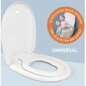 Nkp Universal Çocuk Adaptörlü Yavaş Kapanır Klozet Kapağı 0340 - 4