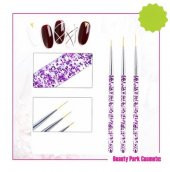 3'lü Tırnak Süsleme Nail Art Fırça Seti - 1