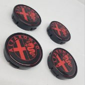 Jant Göbeği Alfa Romeo 58/55 55mm Yuva 4lü Set Plasto Kırmızı - 1