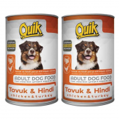 Quik Tavuk ve Hindili Konserve Köpek Maması 415 gr x 2Adet - 1