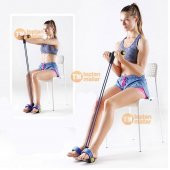 Body Trimmer Egzersiz Aleti El Ayak Direnç Yayı Lastiği Spor Fitness Vücut Karın Kondisyon Lastik - 3