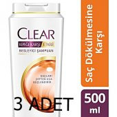 Clear Şampuan Kadınlara Özel Saç Dökülmelerine Karşı 550 ml 3 Ad - 1