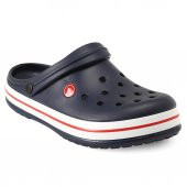 Unisex Lacivert Beyaz Crocband Platform Clog Terlik - 1