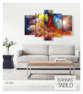 Dancing Clouds 5 Parça Kanvas Tablo 135X85 Cm - 3