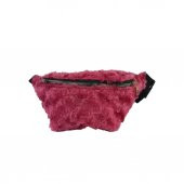 Amay Peluş Pembe Kemerli Kadın Bel Çantası - 1