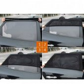 2 ADET Araba Yan Cam Perdesi Sineklik Araç Oto Güneşlik Örtü Perde - 4