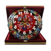 Dekoratif Çini Saat  25 cm Kadife Kutusuz - 2