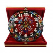 Dekoratif Çini Saat  25 cm Kadife Kutusuz - 3