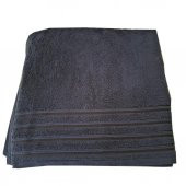 Üç Şeritli Banyo Havlusu Pamuk Kumaş Lacivert Renk - 2