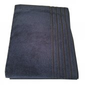 Üç Şeritli Banyo Havlusu Pamuk Kumaş Lacivert Renk - 3