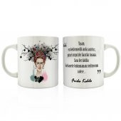 Ressam Frida Kahlo ve Meşhur Sözleri Sanat Serisi 4lü kupa set - 2