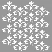 Damask Devamlı Stencil Boyama şablonu 30x30 cm, Duvar Stencil, Fayans Stencil, Mobilya Stencil - 1