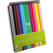 Fon Kartonu 12 Renk 20 Yp. Karışık Alfa - 1