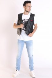 Redpoint Suni Deri Biker Yelek Nakışlı - 1