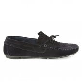 Hakiki Süet Deri Lacivert Günlük Erkek Ayakkabı - 1