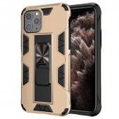 iPhone 11 Pro Kılıf Metal Standlı Manyetikli Ultra Koruma Zırh - 3