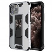 iPhone 11 Pro Kılıf Metal Standlı Manyetikli Ultra Koruma Zırh - 7