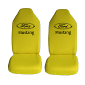 Ford Mustang Özel Araba Oto Koltuk Kılıfı Ön Arka Takım Sarı Penye Araca Özel Baskılı - 1