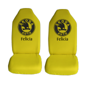 Skoda Felicia Özel Araba Oto Koltuk Kılıfı Ön Arka Takım Sarı Penye Araca Özel Baskılı - 1
