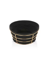 Narin Tel Ekmeklik Yuvarlak Krom (Siyah Bez) A60044 - 1