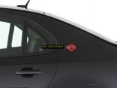 3 Adet Smart Oto Sticker Çıkartma Arka Çamurluklar İçin - Kırmızı - 1