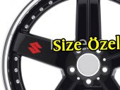6 Adet Suzuki Oto Sticker Çıkartma Çelik Jantlar İçin - Kırmızı - 1