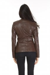 Redpoint Deri(Leather)Nokta Yakalı Puntolu Fermuarlı Ceket - 3