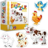 AteşTech Baby Puzzle Çiftlik Hayvanları - 12 Adet -  +1 Yaş - 1