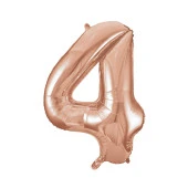 4 Rakam Rose Gold Folyo Balon 40 cm - 1