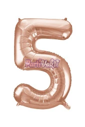 5 Rakam Rose Gold Folyo Balon 40 cm - 2