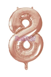 8 Rakam Rose Gold Folyo Balon 40 cm - 2