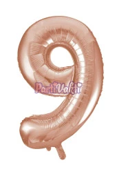 9 Rakam Rose Gold Folyo Balon 40 cm thumbnail 2