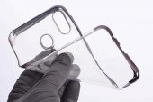 Galaxy A40 Kılıf Zore Dört Köşeli Lazer Silikon - 3