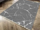 Kaymaz Taban Dijital Baskı Kadife Halı Crack Wall Antrasit 180x280 cm - 1