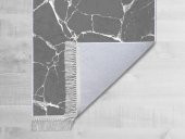 Kaymaz Taban Dijital Baskı Kadife Halı Crack Wall Antrasit 180x280 cm - 2